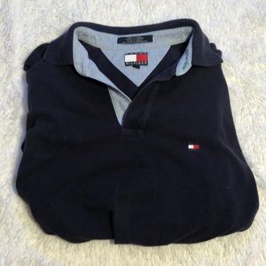 Tommy Hilfiger 2-Toned Navy Blue Polo